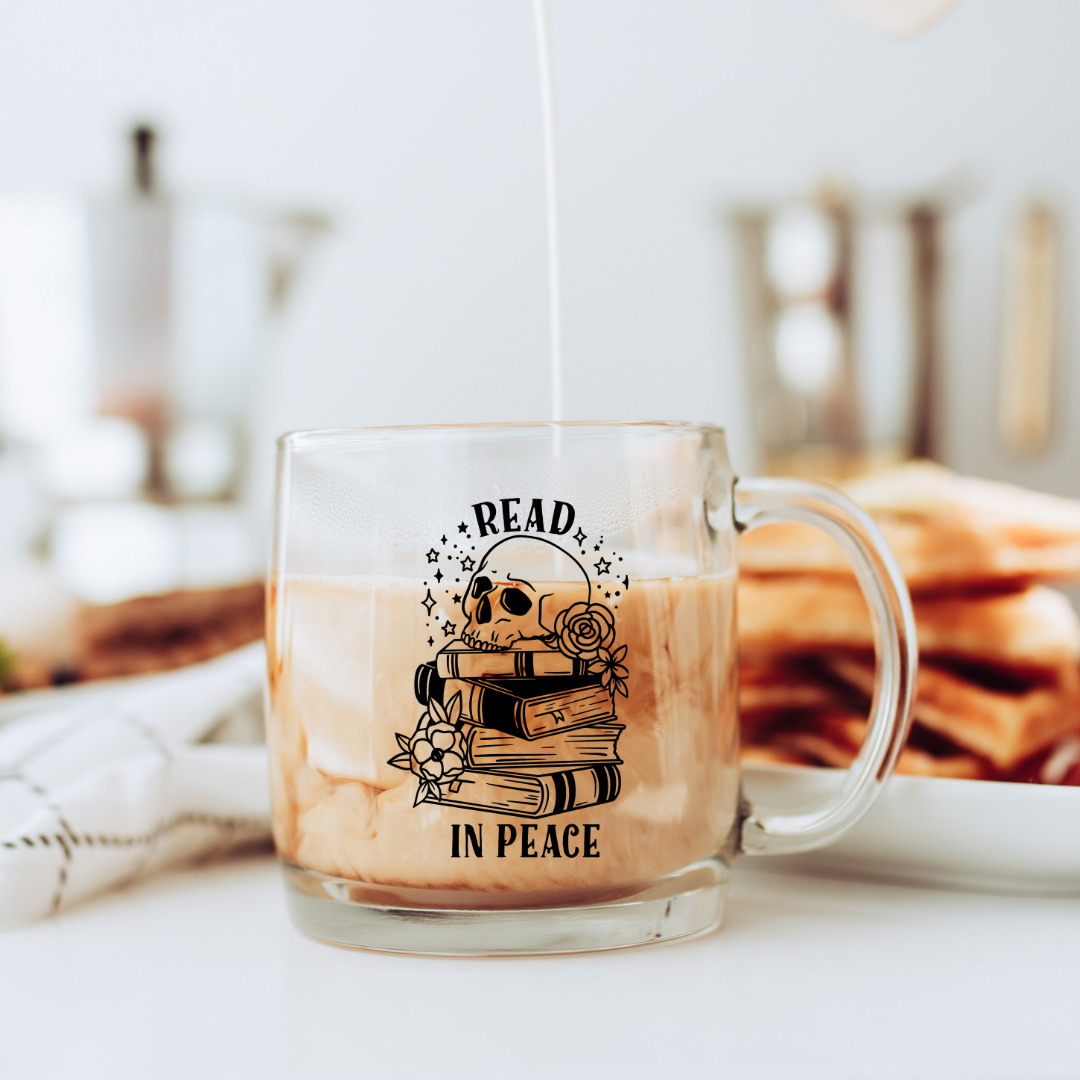 Read in Peace Glass Mug