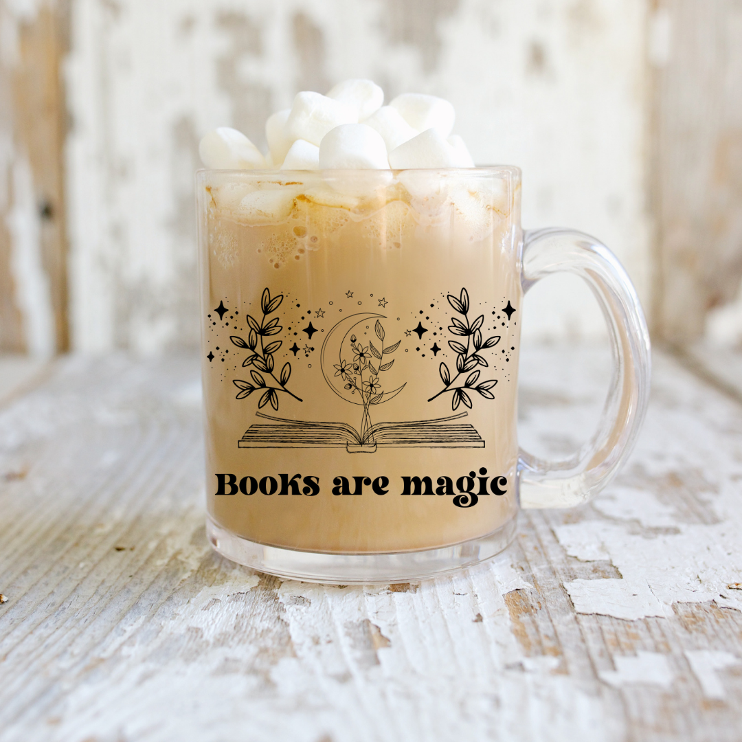 Books Are Magic Glass Mug