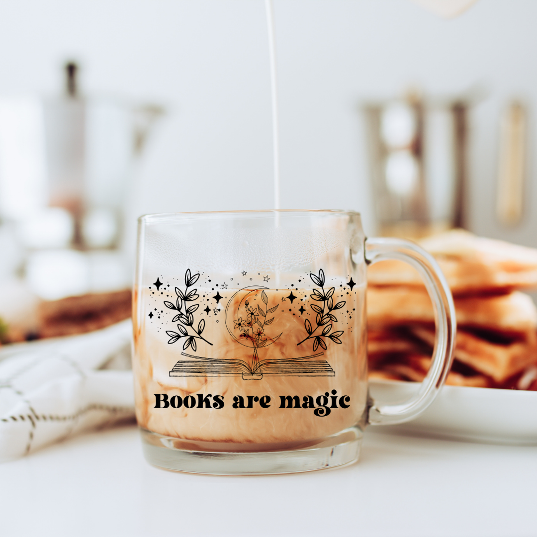Books Are Magic Glass Mug