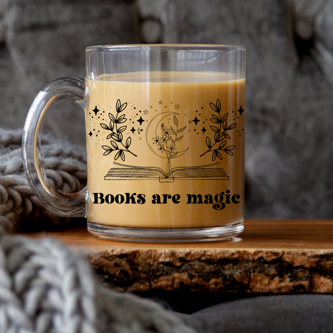 Books Are Magic Glass Mug