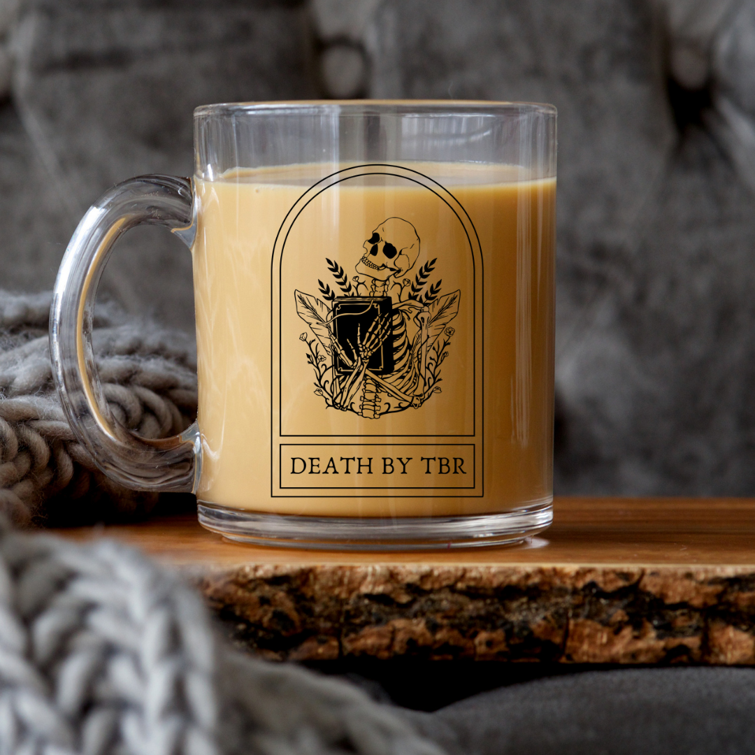 Death By TBR Headstone Glass Mug