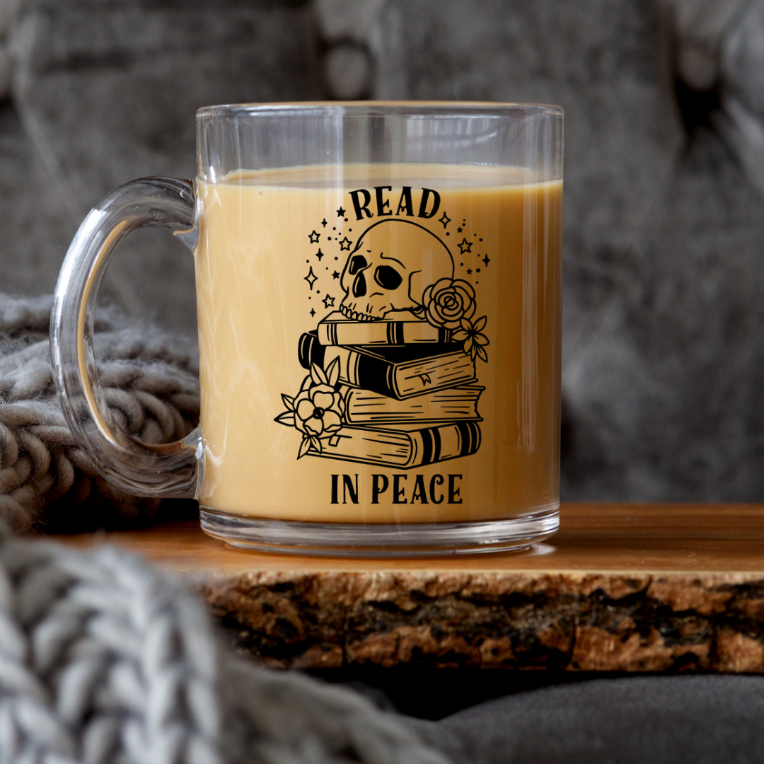 Read in Peace Glass Mug