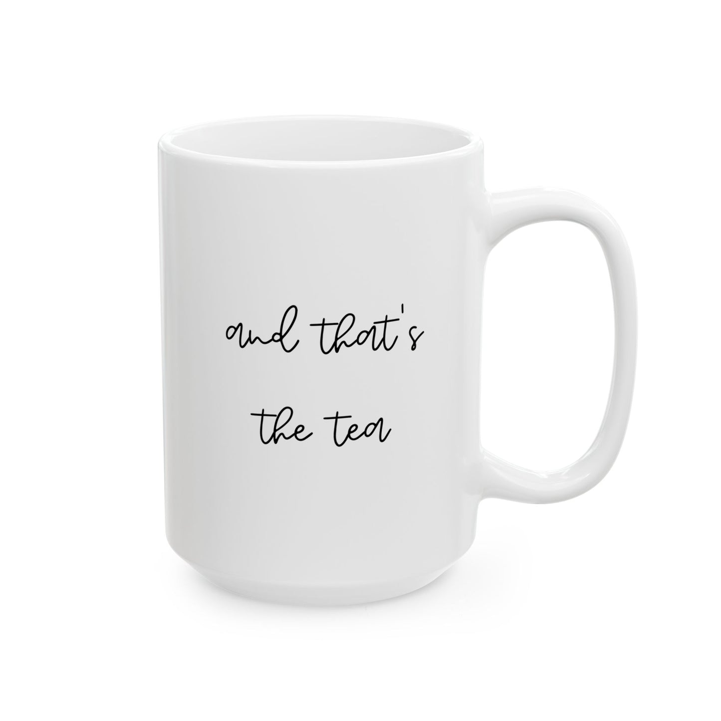 And Thats The Tea Script White Ceramic Mug