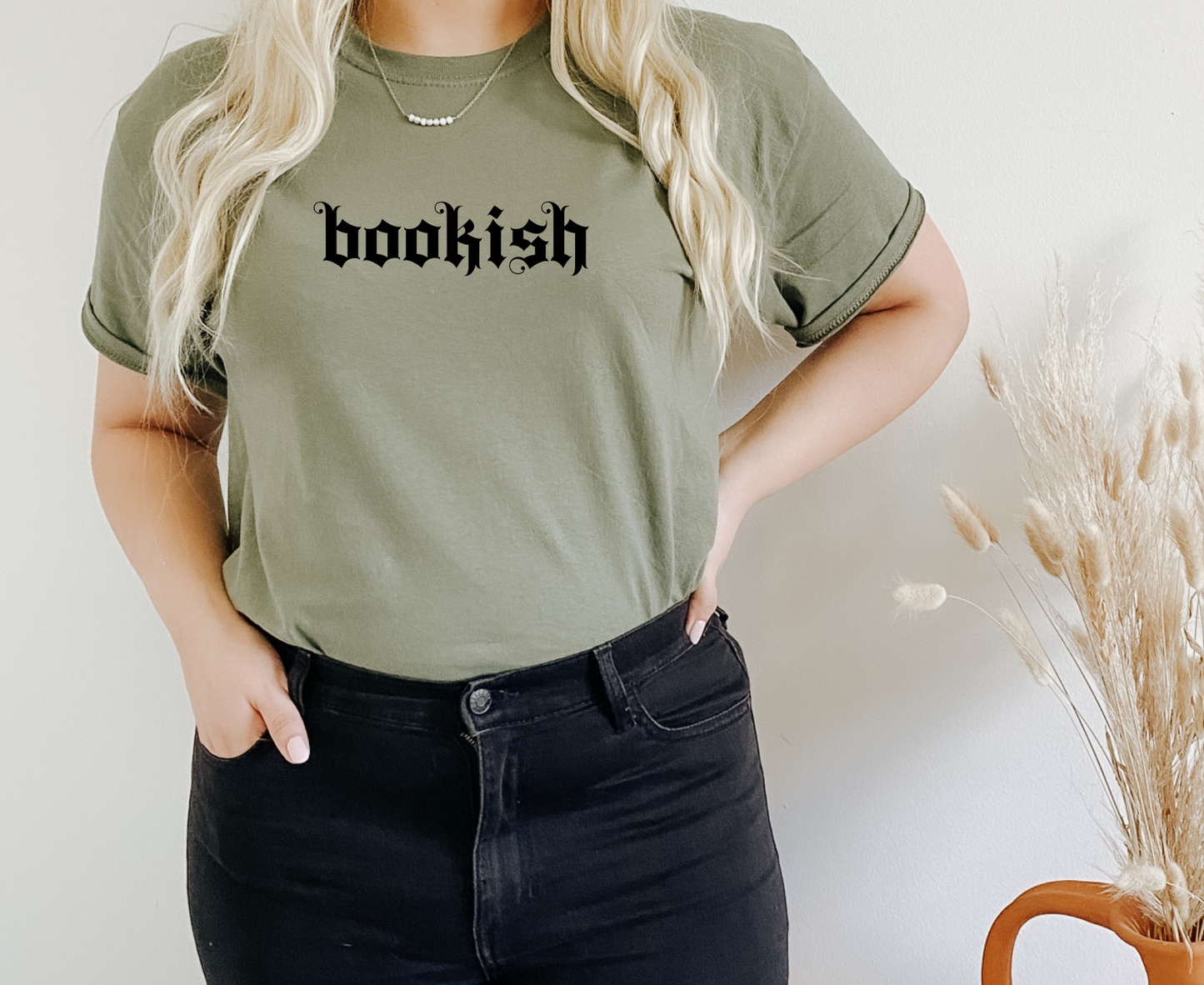 Bookish Shirt Alt Old English Font