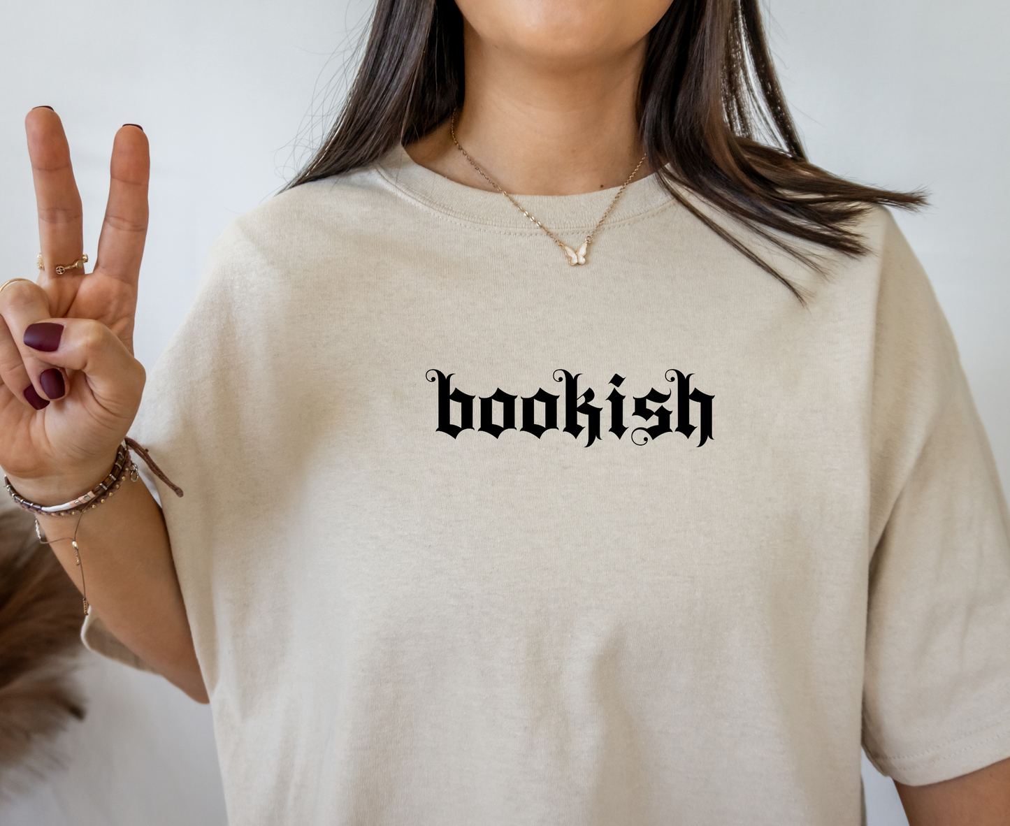 Bookish Shirt Alt Old English Font