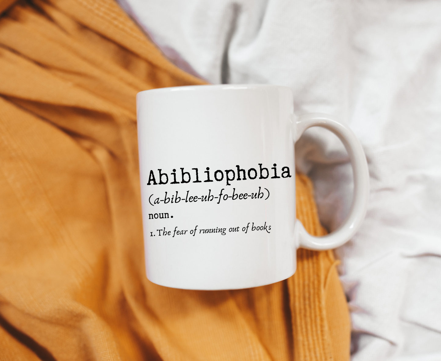 Abibliophobia Book Mug