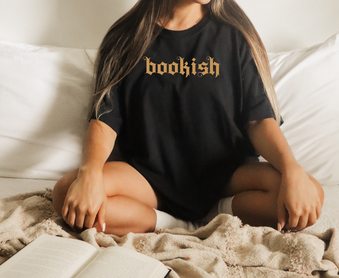 Bookish Shirt Alt Old English Font