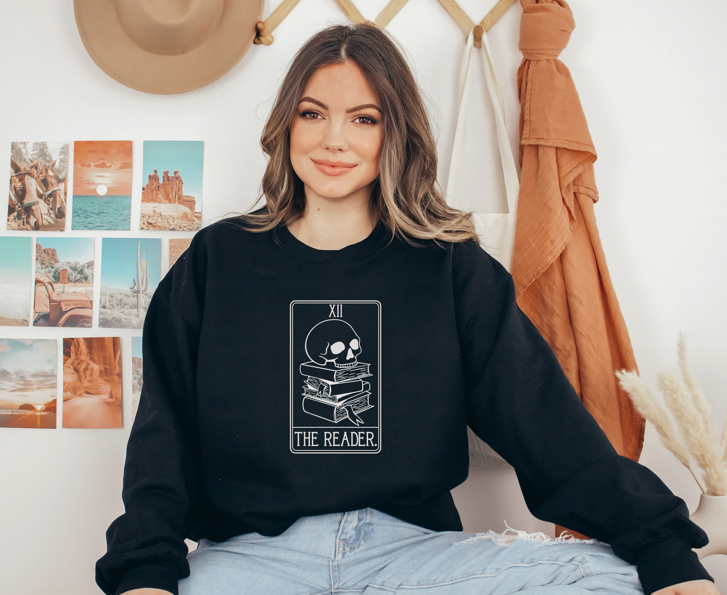 The Reader Tarot Card Crewneck Sweatshirt