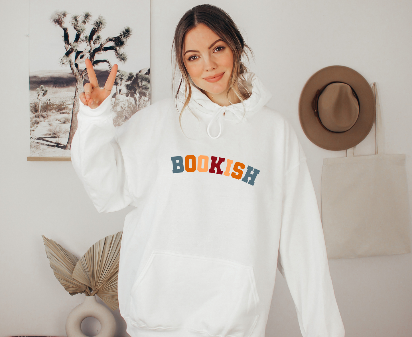 Bookish Varsity Letter Oversized Hoodie