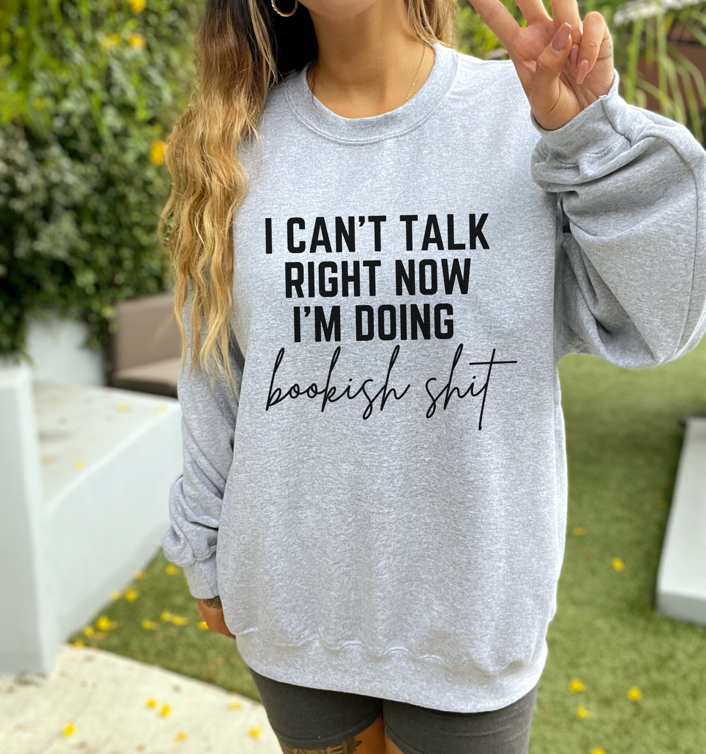 I Can't Talk Right Now I'm Doing Bookish Shit Book Sweatshirt