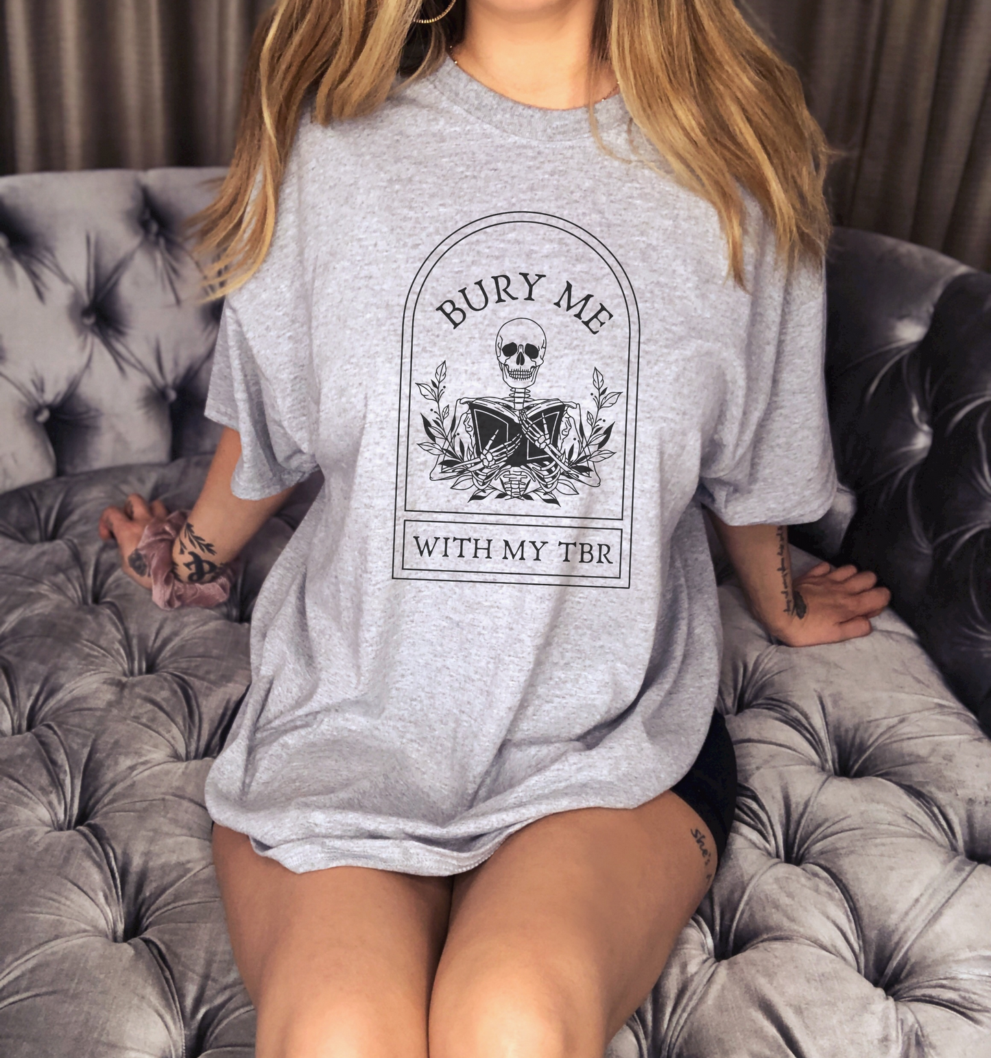Bury Me With My TBR Skeleton Shirt