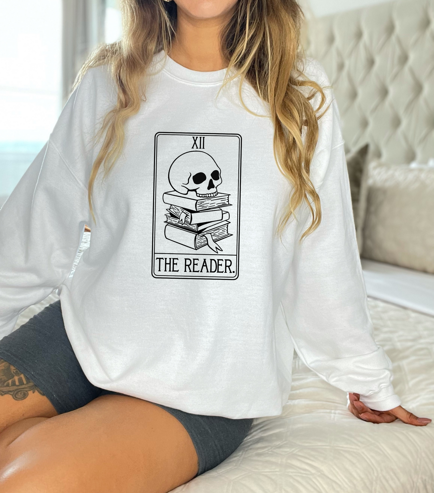 The Reader Tarot Card Crewneck Sweatshirt