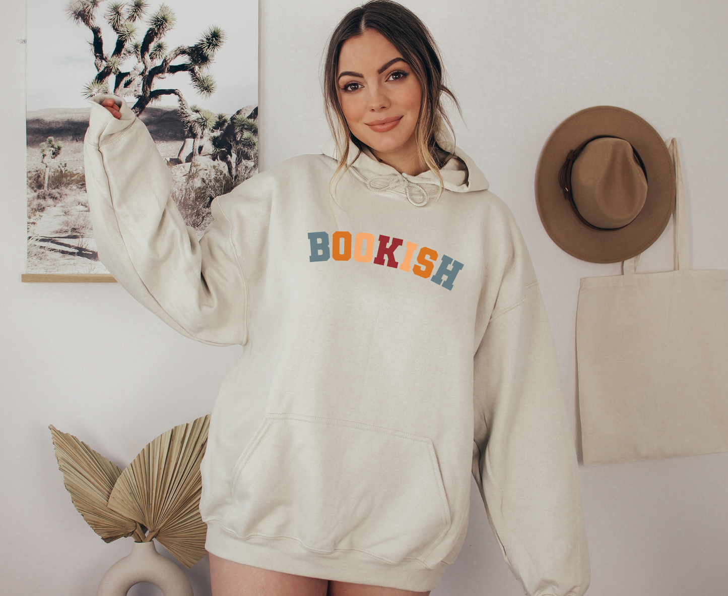 Bookish Varsity Letter Oversized Hoodie