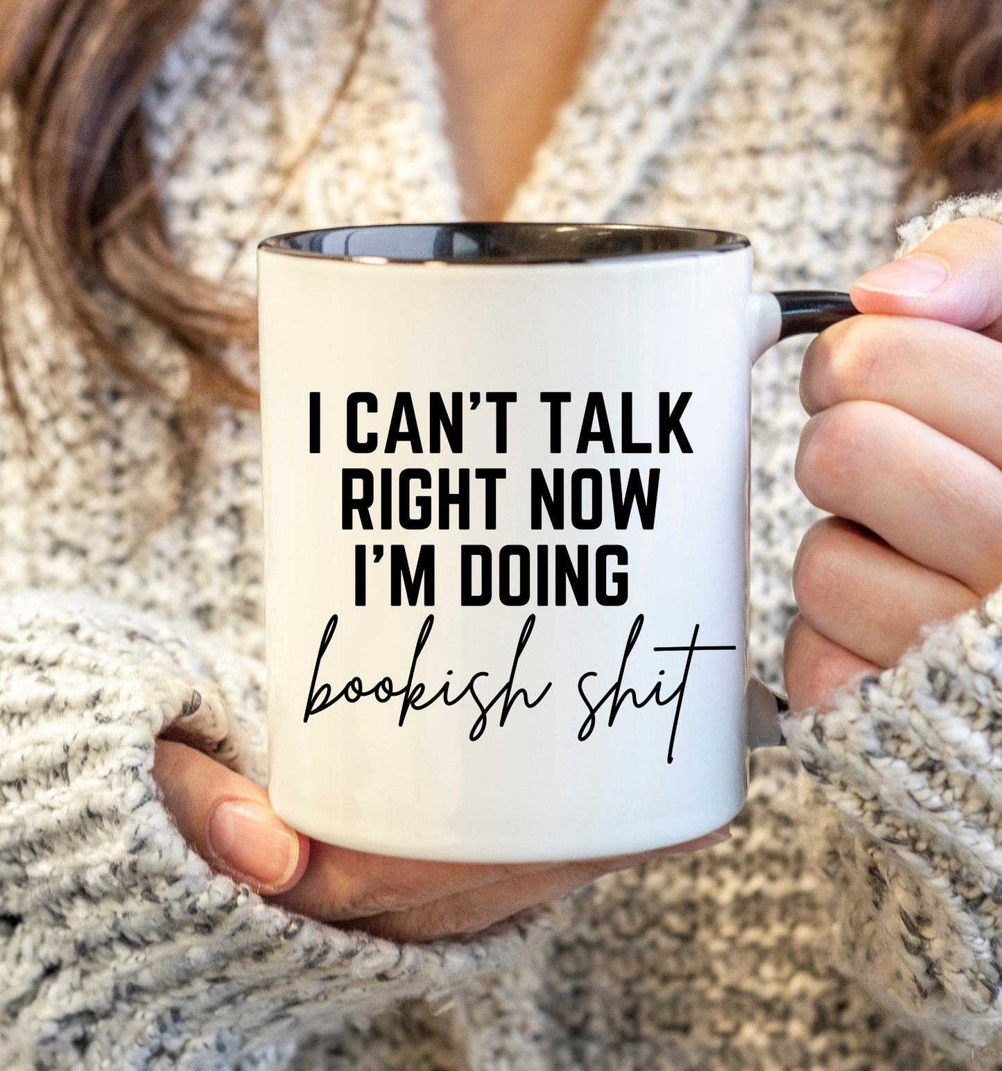 I Can't Talk Right Now I'm Doing Bookish Shit Accent Mug