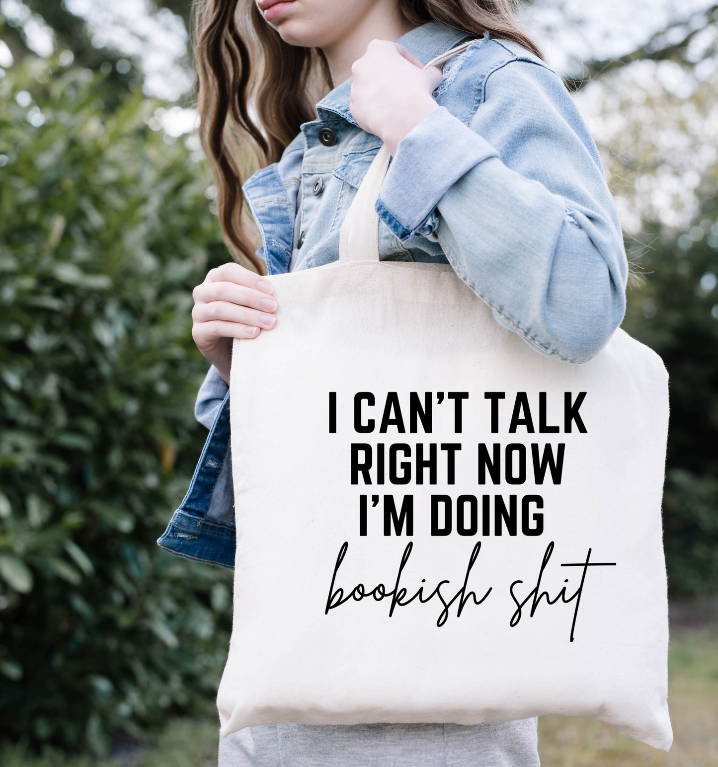 I Can't Talk Right Now I'm Doing Bookish Shit Tote Bag