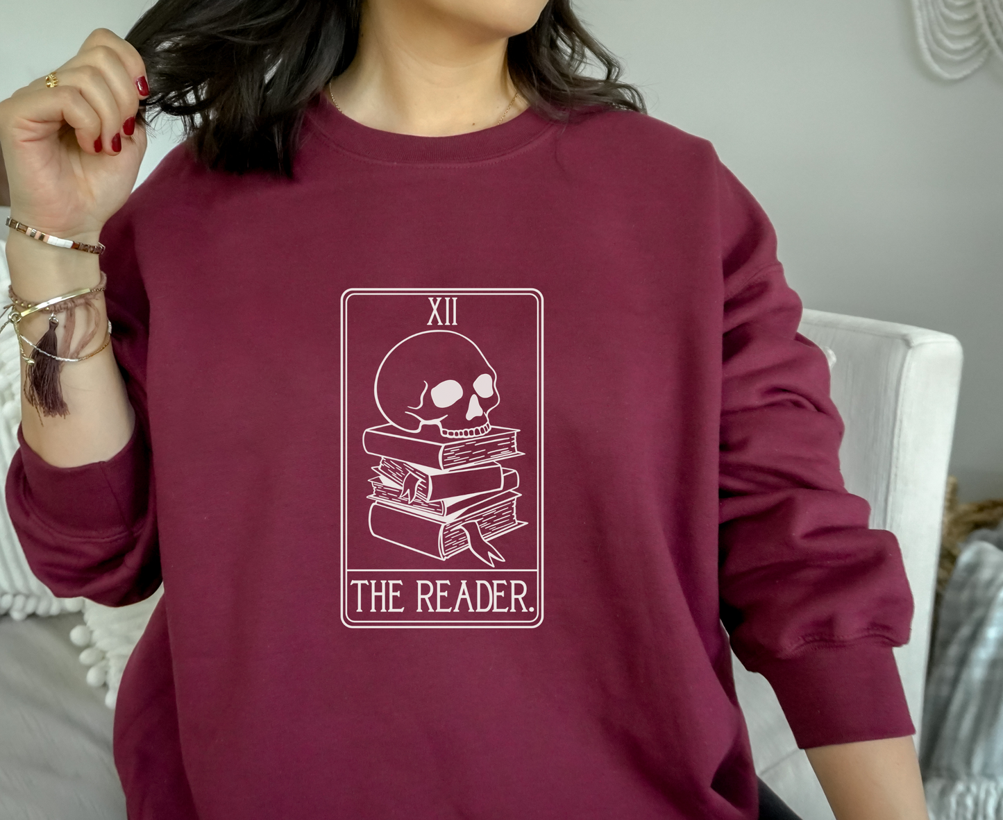 The Reader Tarot Card Crewneck Sweatshirt