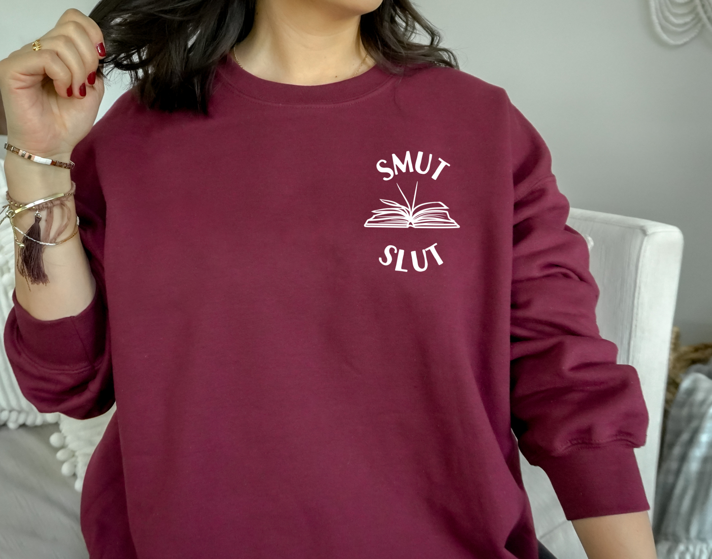 Smut Slut Pocket Graphic Book Sweatshirt