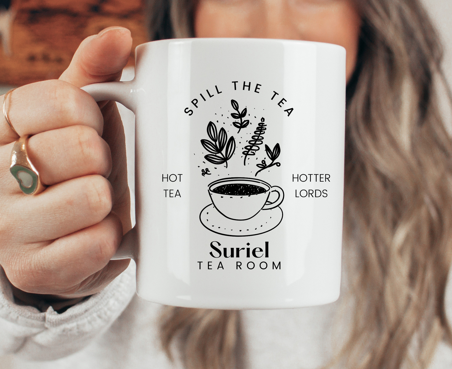 Suriel Tea Room Book Mug