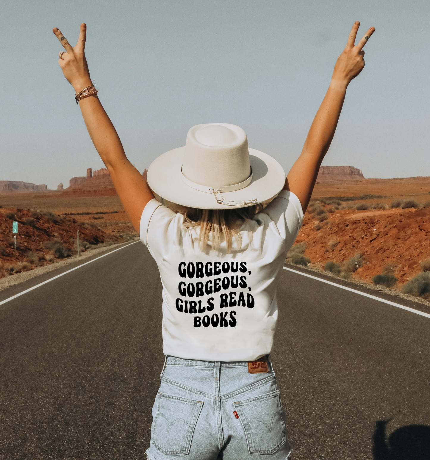 Gorgeous Gorgeous Girls Read Books Back Print Book Shirt