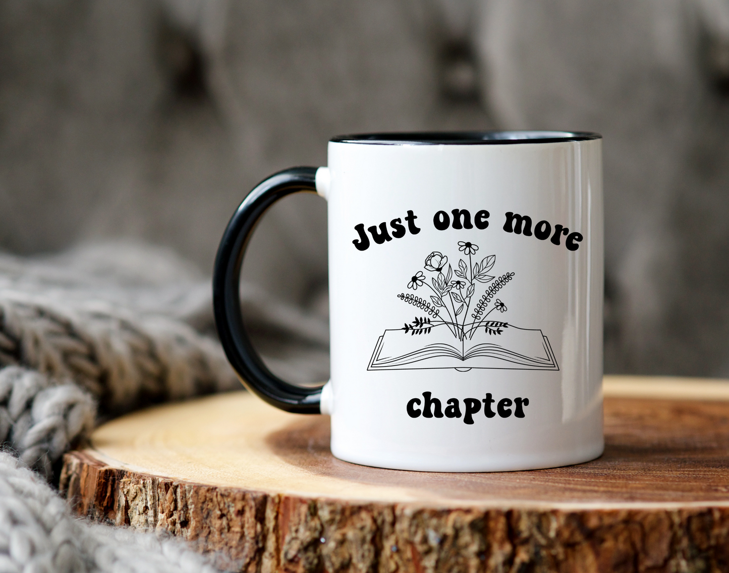 Just One More Chapter Open Book Mug
