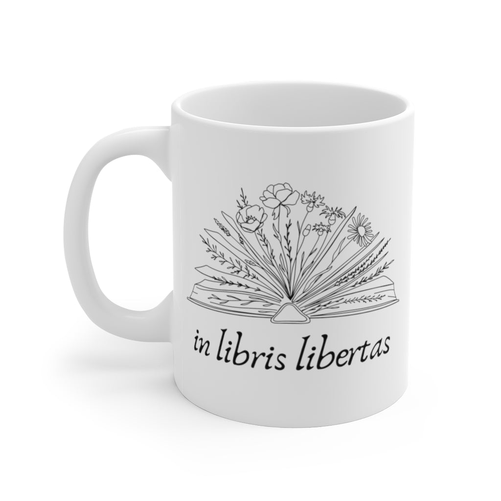 In Libris Libertas In Books There is Freedom Literary Book Mug