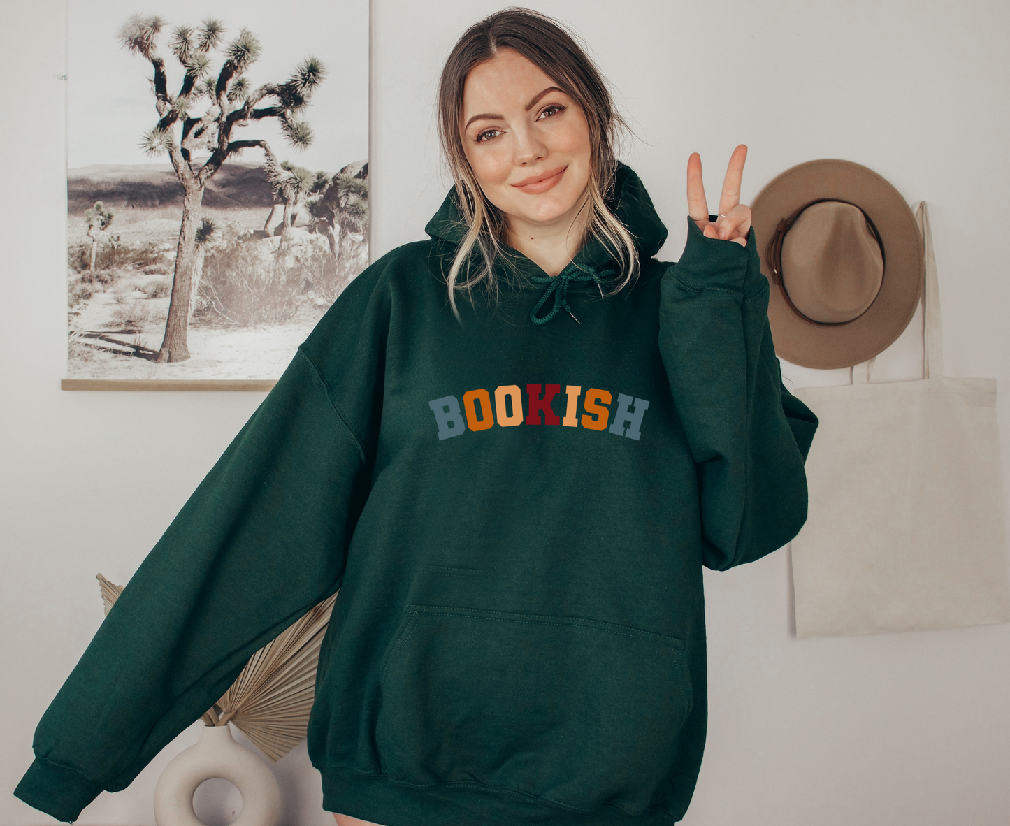 Bookish Varsity Letter Oversized Hoodie