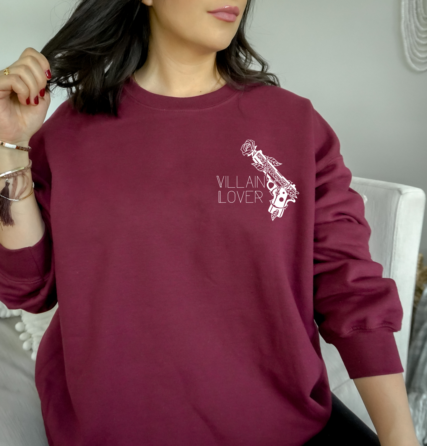 Villain Lover Romance Reader Crewneck Sweatshirt