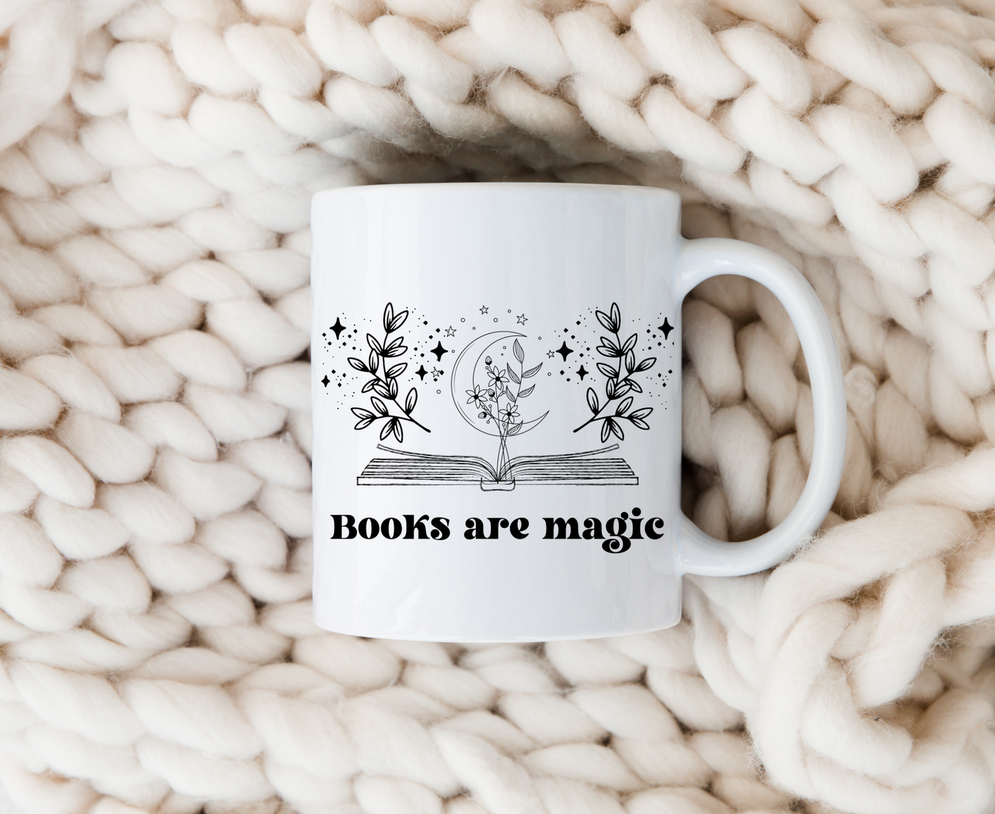 Books Are Magic Witchy Bookish Mug