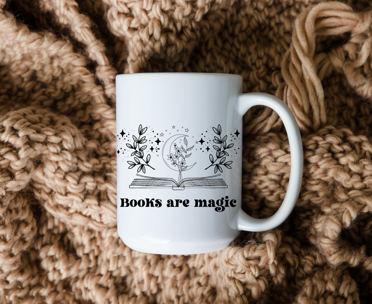Books Are Magic Witchy Bookish Mug