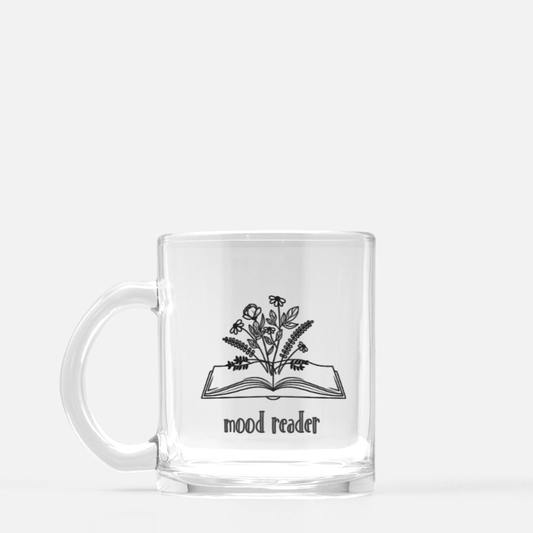 Mood Reader Open Book Glass Mug