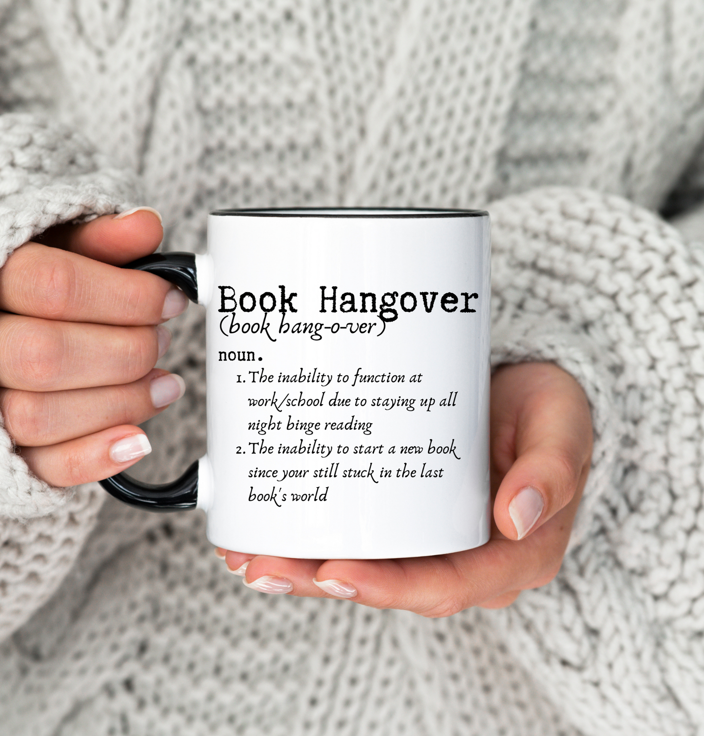 Book Hangover Accent Handle Book Mug