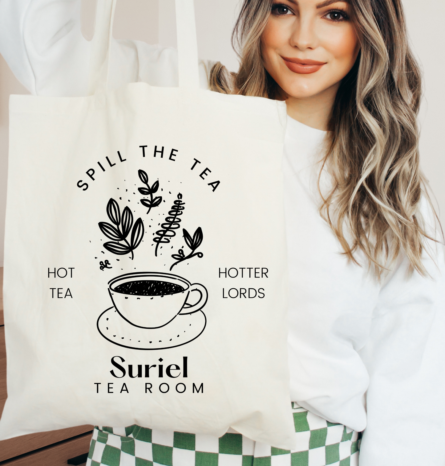 Suriel Tea Room Canvas Tote Bag