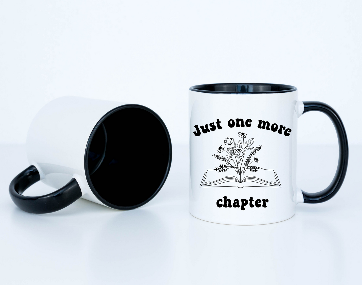 Just One More Chapter Open Book Mug