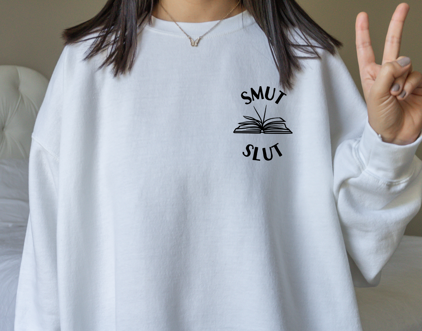 Smut Slut Pocket Graphic Book Sweatshirt