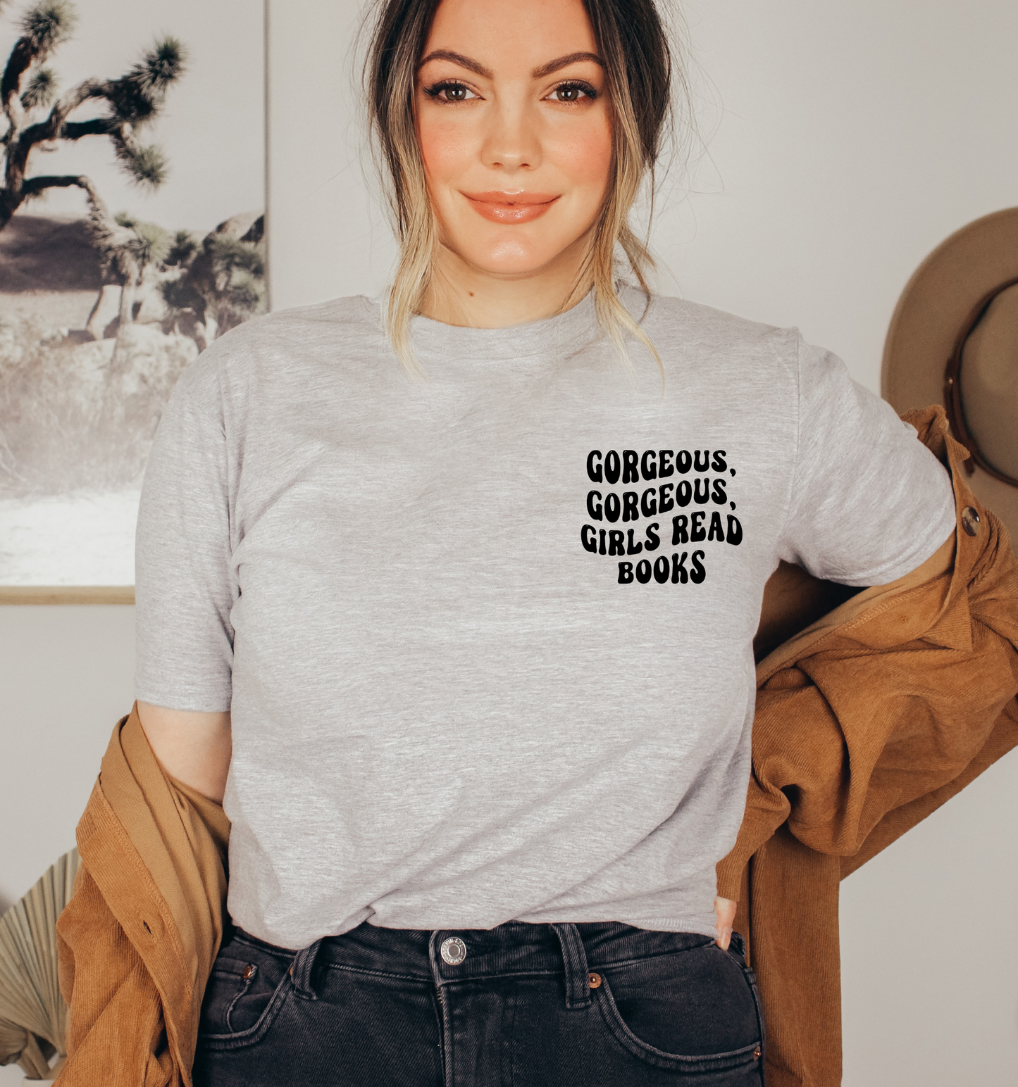 Gorgeous Gorgeous Girls Read Books Pocket Graphic Book Shirt