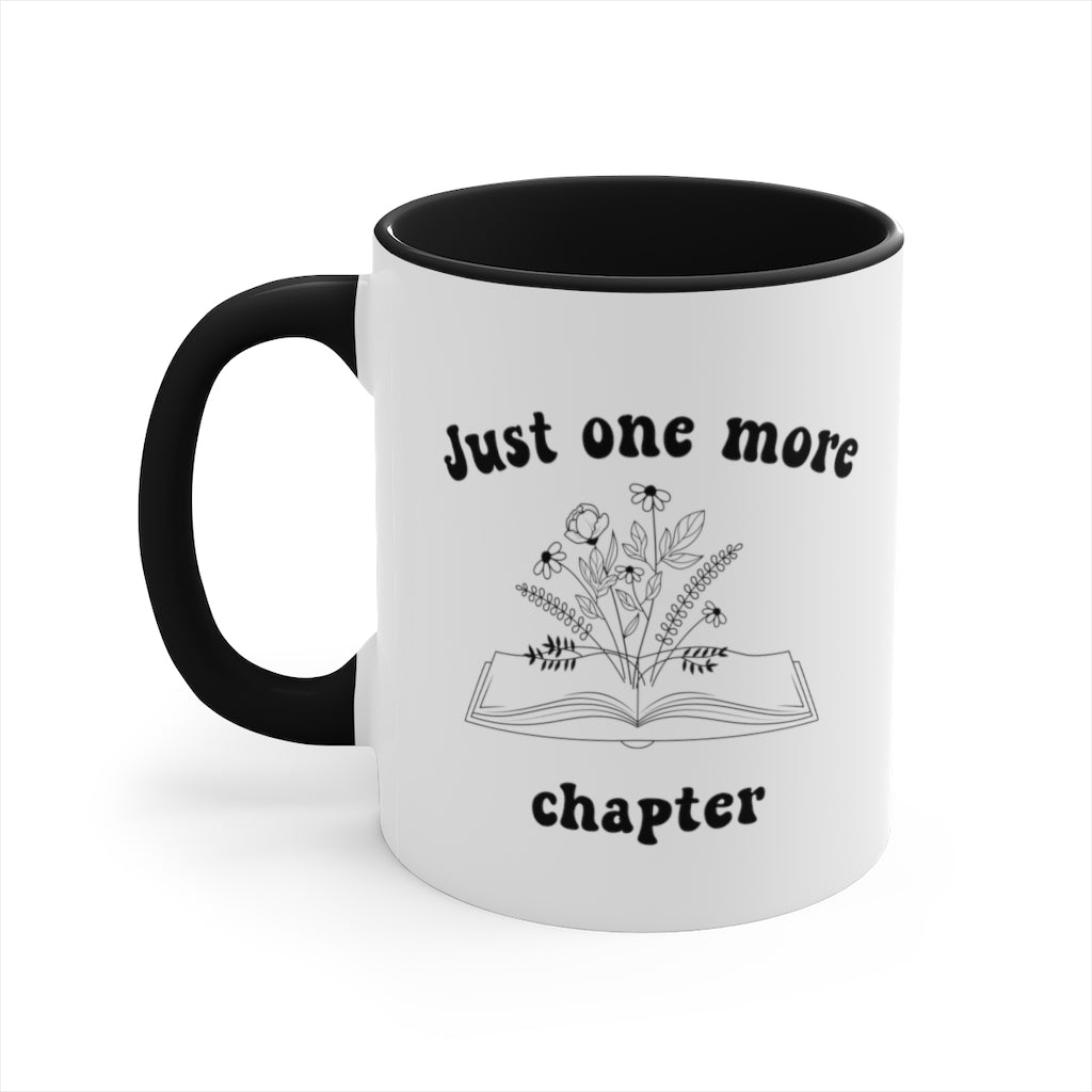 Just One More Chapter Open Book Mug