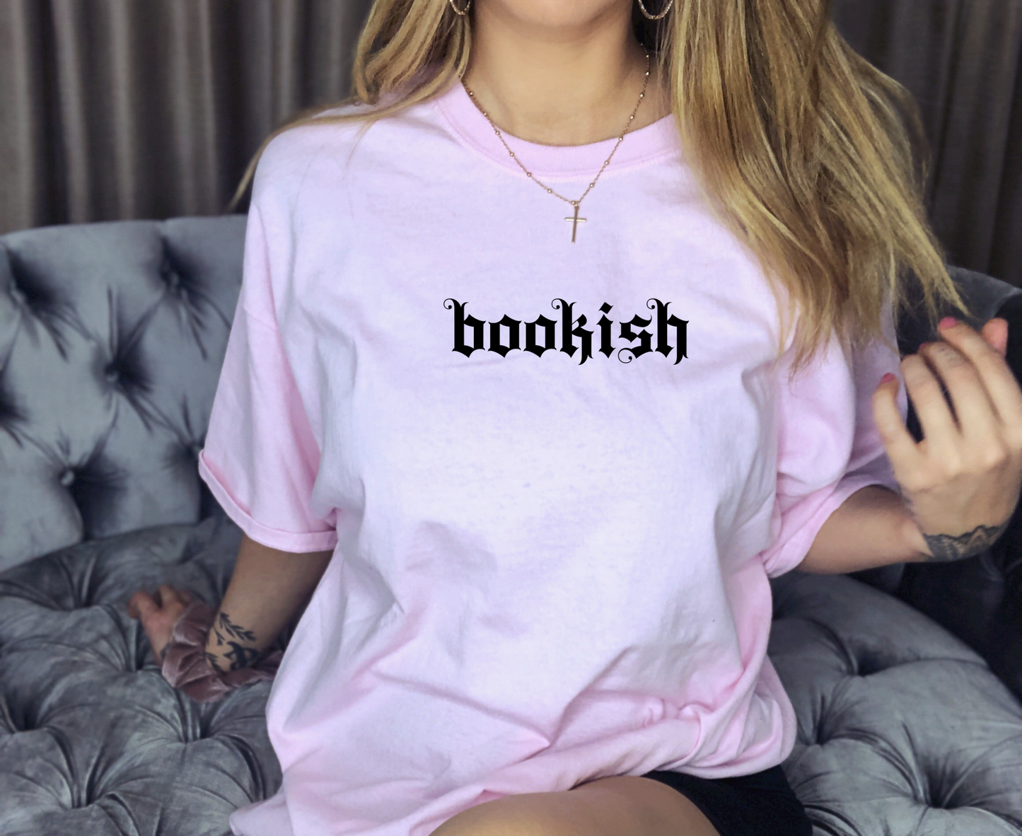 Bookish Shirt Alt Old English Font