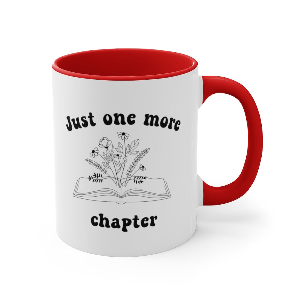 Just One More Chapter Open Book Mug