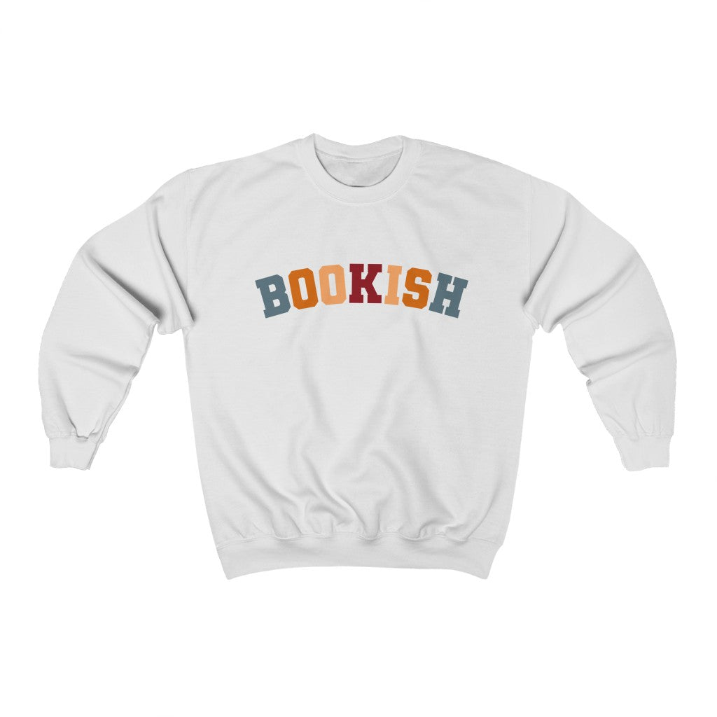 Bookish Colorful Varsity Letter Crewneck Sweatshirt