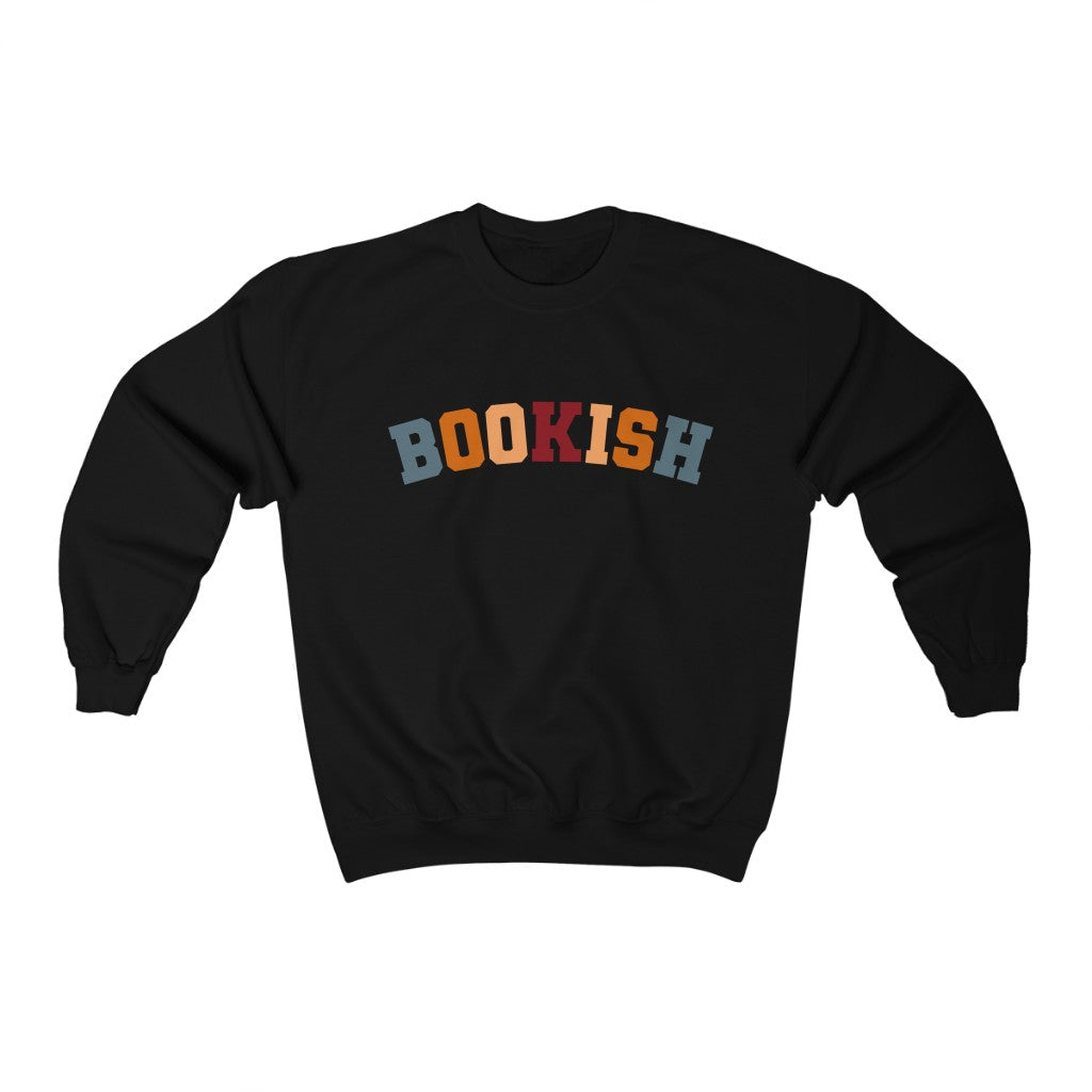Bookish Colorful Varsity Letter Crewneck Sweatshirt