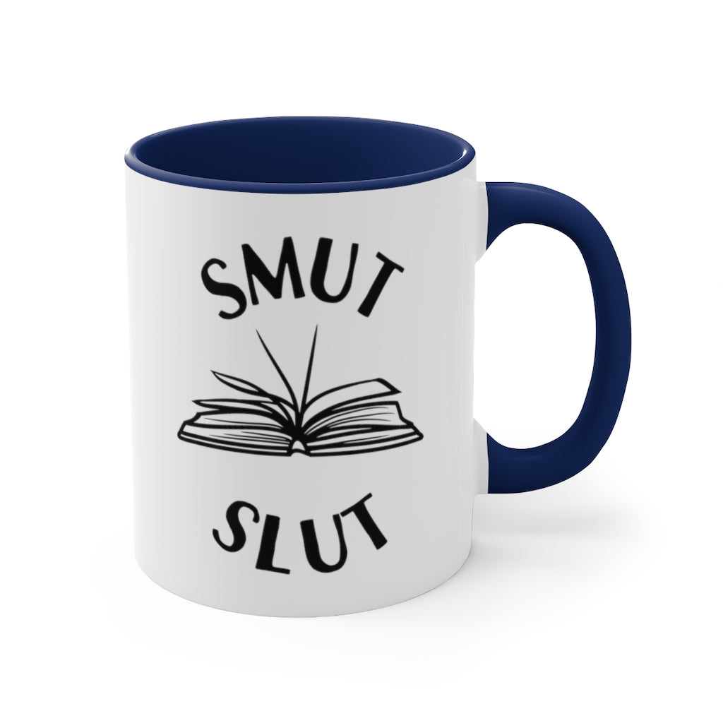 Smut Slut Accent Handle Mug Book Mug
