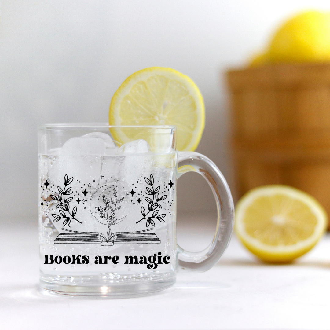 Books Are Magic Glass Mug