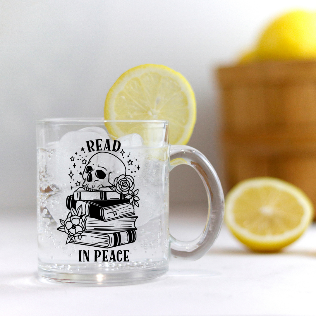Read in Peace Glass Mug