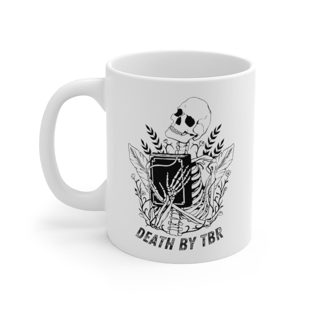 Death By TBR Skeleton Book Mug