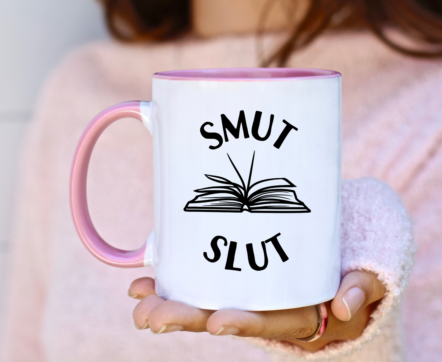 Smut Slut Accent Handle Mug Book Mug
