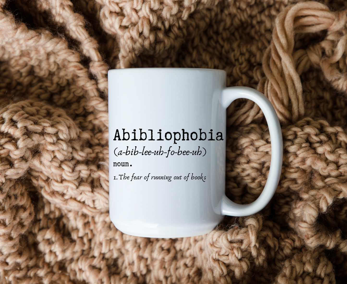 Abibliophobia Book Mug