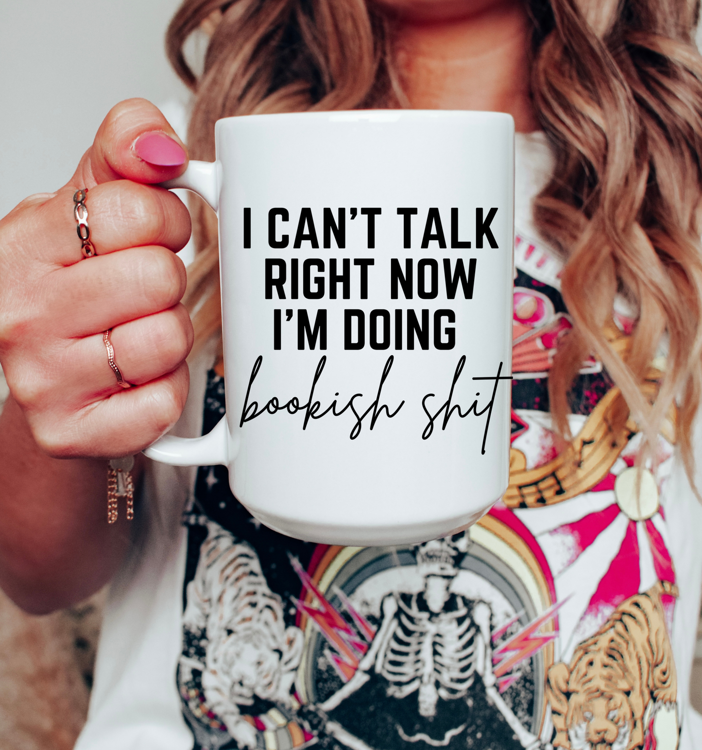 Can't Talk Right Now I'm Doing Bookish Shit Book Mug