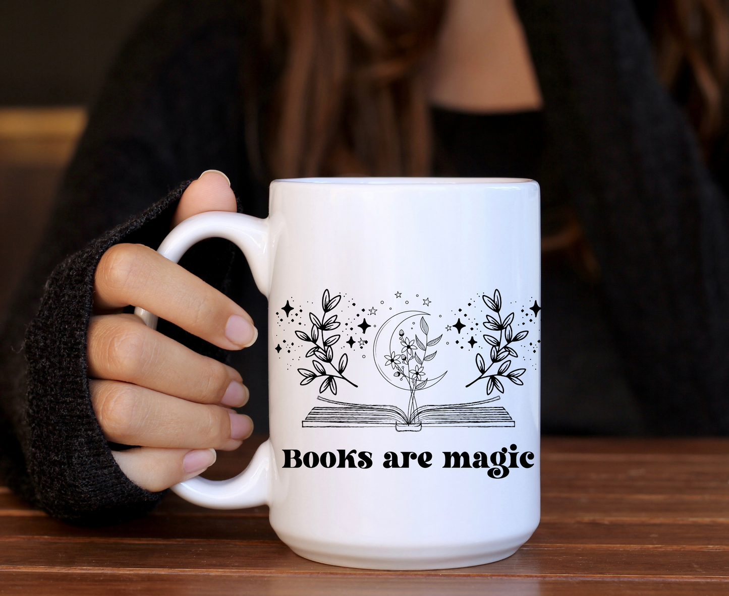 Books Are Magic Witchy Bookish Mug