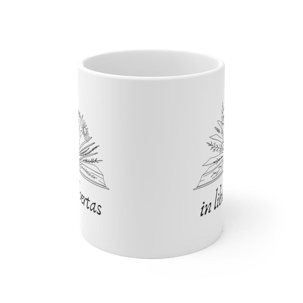 In Libris Libertas In Books There is Freedom Literary Book Mug