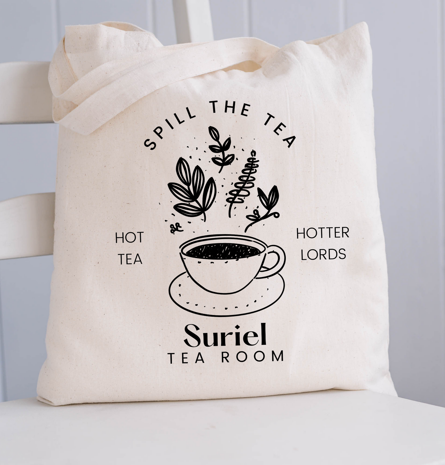 Suriel Tea Room Canvas Tote Bag